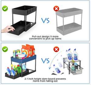 Distribución transfronteriza <span class=keywords><strong>cocina</strong></span> baño estante de almacenamiento simple estante de almacenamiento extraíble estante de almacenamiento multifuncional - Product Image 2