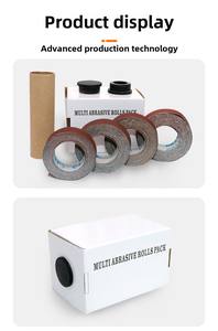 Juego de rollos de lijado abrasivo <span class=keywords><strong>para</strong></span> pulir paredes de madera y superficies de metal Paquete de papel de lija <span class=keywords><strong>para</strong></span> un uso conveniente - Product Image 4