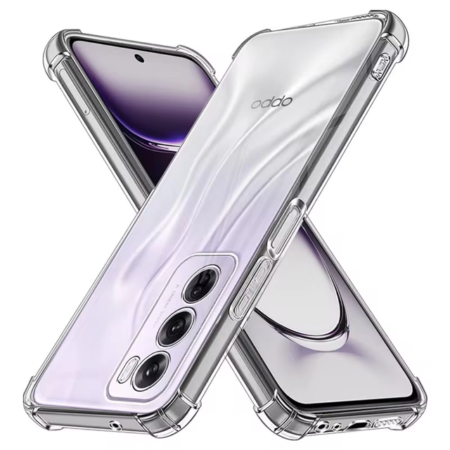 Four Corner Silicone Phone Case for OPPO Reno13 Pro 1.5mm Clear Shockproof Soft TPU Back Cover