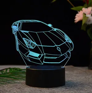 2023 Offre Spéciale lampe LED colorée pour enfants, cadeau d'anniversaire créatif 3D, alimenté par batterie, veilleuse, décoration De la maison