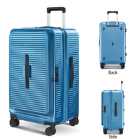 Valise à roulettes à ouverture frontale très résistante avec serrure à combinaison TSA, coque rigide, bagage à main pour les voyages d'affaires et de vacances