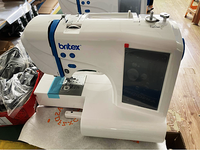Machine à broder informatisée domestique à aiguille unique Britex BR-1996L – Petite machine à broder informatisée économique