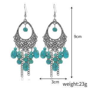 Elegante Juego de Joyas de Novia de 4 Piezas Chapadas en Oro Estilo Bohemio, Collar, Pulsera, Aretes, Regalo de Boda y Compromiso - Product Image 6