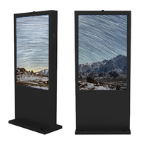 Écran d'affichage numérique LCD Android portable et autonome de 55 pouces avec résolution 4K intégrée, idéal pour les centres commerciaux Mp3