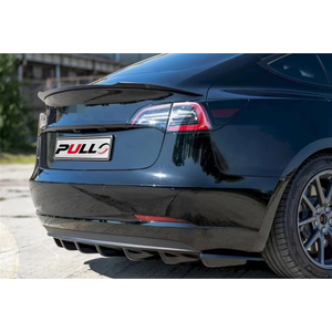 Kit de cuerpo de alta calidad para Tesla model 3, 2017-2020 a <span class=keywords><strong>Max</strong></span>, incluye difusor de labios delanteros y traseros, alerón, faldas laterales, pintura para hornear piano - Product Image 4