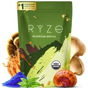 Poudre de <span class=keywords><strong>Matcha</strong></span> aux Champignons Biologiques avec 6 Types de Champignons : Champignon Velours de Ligneau, Champignon Shiitake, Champignon Crinière de Lion – Renforce l'Immunité - Product Image 5