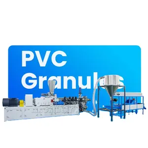 Atık PVC tozu geri dönüşüm peletleme hattı PVC pelet üretme makinesi plastik PVC pelet makinesi