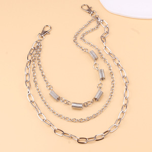 โซ่คาดเอวโลหะผสมสังกะสีหลายชั้นสไตล์พังก์ โซ่เดนิมสำหรับใส่ทุกวัน เครื่องประดับแฟชั่นฮิปฮอป - Product Image 3