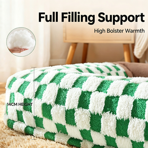 Checkerboard Square <b>Nest</b> Soft Large Pet <b>Bed</b> Deep Sleep Cat <b>Nest</b> Dog <b>Nest</b> Winter Warm Pet Pad Cross Border - Product Image 2