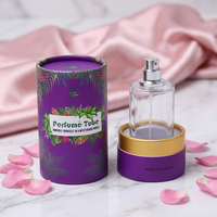 Emballage personnalisé en tube de papier biodégradable, boîte en kraft de luxe pour parfum, cosmétique, lotion, OEM, toutes tailles