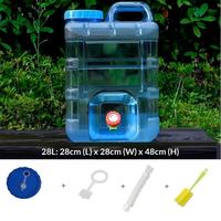 Contenedor de Agua Portátil de Grado Alimenticio, Bidón de Almacenamiento de Agua para Acampar al Aire Libre, Sin BPA, Cubeta de Agua Grande con Grifo