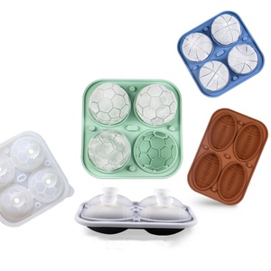 Stampo per Sfere di Ghiaccio in Silicone Ecologico con Logo Personalizzato per Calcio, Basket, Rugby, Creativo per Whisky, Senza BPA, con Coperchio - Product Image 4