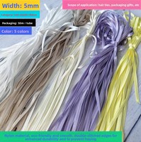 Ruban de satin 5 mm couleur rose séché pour arrangements floraux de mariage et emballage de fleurs, idéal pour la fixation de bouquets et les décorations florales