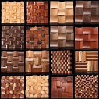 Panneaux acoustiques en mosaïque de bois massif-Diffusion sonore et absorption HiFi Carreaux muraux