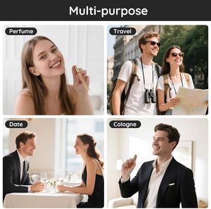 Nouveau design – Flacon de parfum en verre vaporisateur 3ml-10ml, atomiseur doré transparent carré portable rechargeable avec bouchon à vis - Product Image 5
