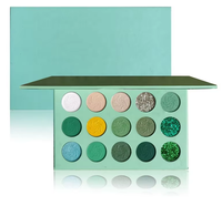 Palette de fards à paupières imperméable personnalisable en gros avec logo, poudre pigmentée nacrée, sans étiquette, 15 couleurs