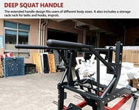 Équipement de musculation à usage commercial Rosen Fitness Hip Pit Shark Sport Machine de squat à charge réglable avec ceinture de musculation