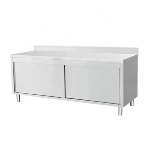 Gabinete de almacenamiento deslizante con tres cajones y Splashback Uso de cocina Gabinete de acero inoxidable con cajón - Product Image 4