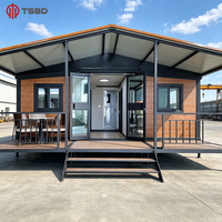 Maison mobile préfabriquée extensible sur mesure de 40 pieds ou 20 pieds, conteneur habitable, 2, 3, 4 ou 5 chambres, maison préfabriquée portable, unité d'habitation complémentaire