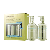 KOGEEYY Set Perawatan Rambut Volume & Kelembutan, Shampoo Mengangkat Akar Rambut yang Rata untuk Anti Rambut Kusut, Masker Rambut Menghaluskan, Set Pencuci Rambut untuk Rambut Halus Berkilau