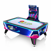 Table de hockey sur air commerciale 2 joueurs, machine de jeu de sport d'intérieur à monnayeur avec éclairage LED, machine de jeu parent/enfant