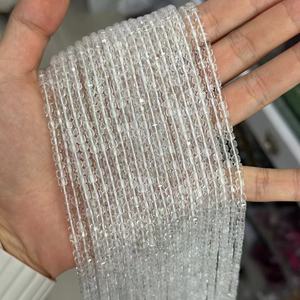 3MMキューブ天然石宝石本キュービックスクエアローズクォーツ小さな石のストランドビーズジュエリー作り装飾アクセサリー - Product Image 4