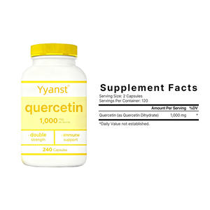 Suplemento de hierbas veganas OEM, extracto de planta, cápsulas de quercetina, aumenta la energía, soporte inmunológico, cápsulas de quercetina - Product Image 2