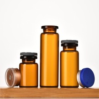 Fournisseur d'usine – Flacon en verre ambré de 22 mm pour médicaments, réactifs, liquides oraux, avec bouchon en liège/bouchon en caoutchouc/capuchon en aluminium