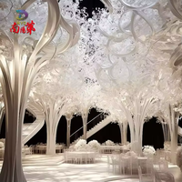 Fleurs géantes en soie de luxe décoration de scène de mariage d'hôtel pour la cérémonie de fiançailles installation artistique décor floral accessoires de mariage