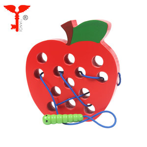 Meilleure vente en bois insectes <span class=keywords><strong>manger</strong></span> fruits filetage jouets jouets éducatifs pour bébé enfants l'éducation précoce - Product Image 4