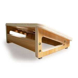 काम पर डेस्क के लिए लकड़ी का पैर आराम, एर्गोनोमिक फोल्डेबल फुटरेस्ट, कार्यालय के लिए स्थायी डेस्क बैलेंस बोर्ड - Product Image 6