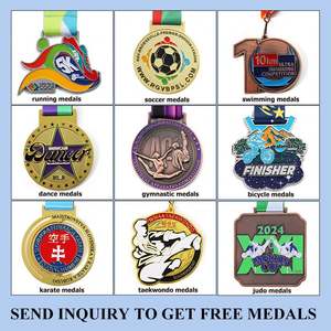 Hot Sale Round Die Casting 2d Zinc Alloy Metal Award Medals Custom Embossing Logo Custom Medal for Sports Competition - Product Image 5