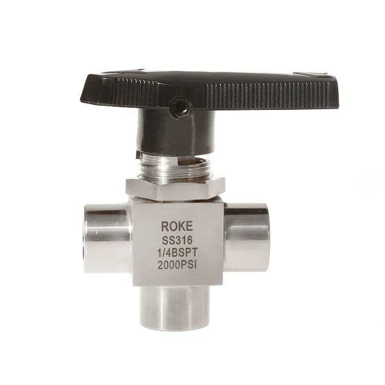 Stainless steel cng dispenser three way ball valve Instrument ball valve