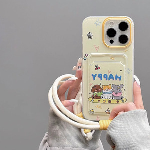 เคสโทรศัพท์ TPU ลายการ์ตูนสามตัวสุดสร้างสรรค์สำหรับ <span class=keywords><strong>iPhone</strong></span> <span class=keywords><strong>12</strong></span> 13 14 15 16 <span class=keywords><strong>PRO</strong></span> <span class=keywords><strong>MAX</strong></span> มีสายคล้องบัตร - Product Image 3