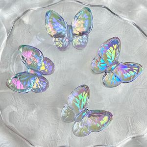 Perles Papillon Transparentes en Acrylique à Effet UV Dégradé pour DIY, Accessoire de Chaîne de Téléphone et Pendentif - Product Image 5