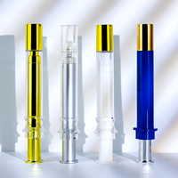 Kemasan Kosmetik Kosong Grosir 5 ml 10ml 15ml 20 ml 30ml Plastik Akrilik Berwarna Perak Hitam Suntik Tanpa Udara untuk Krim