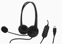 Headset Usb Rj9 Rj11 kustom, Headset pusat panggilan peredam kebisingan Headset telepon untuk konferensi, pekerjaan di rumah