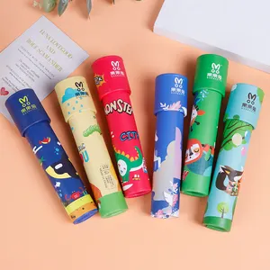 New Cartoon Kindergarten Toy Large Rotating Kaleidoscope Magical Children'S Educational Toys Vintage Classic Paper Kaleidoscopes