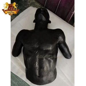 Estatua de busto de bronce de tamaño real personalizada de gran tamaño, escultura de Metal colgante de pared para interior y exterior de hombre desnudo, bronce personalizado fundido - Product Image 6