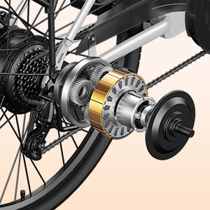 Vélo électrique pour femme, 26 pouces, batterie lithium amovible, panier et porte-bagages, pour les trajets quotidiens en ville - Product Image 5