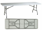 Vente en gros de meubles pour événements table rectangulaire pliante de 5 pieds table à manger mariage table rectangulaire portable à armature métallique pour pique-nique et pique-nique en plastique