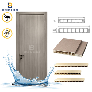 2025 2025 nuovo stile bianco Primer in legno Doros esterno invisibile casa Prehung interno impermeabile porta Wpc - Product Image 4