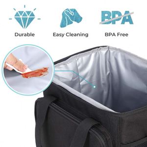 Custom Logo Waterproof Portable Large Capacity Insulated Zipper Lifestyle <b>Camping</b> Picnic Food Lunch <b>Box</b> Cooler Bag for Adult - Product Image 3