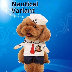 Costume de marin pour animaux de compagnie, ensemble marine, pour Halloween, idéal pour les fêtes à thème et les jeux de rôle, vêtements pour chats et chiens, costume pour animaux de compagnie, vente chaude - Product Image 6