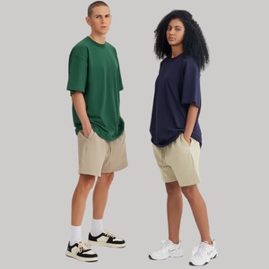 T-shirt à manches courtes pour homme, 240g, 100% coton, style Amekaji chinois, uni, ample et surdimensionné - Product Image 1