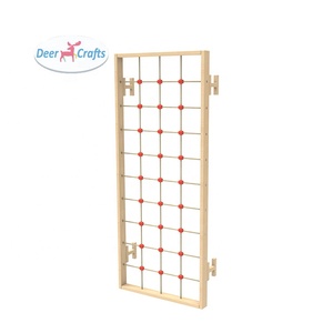 Newest wooden montessori climbing rope wall for kids DK08344