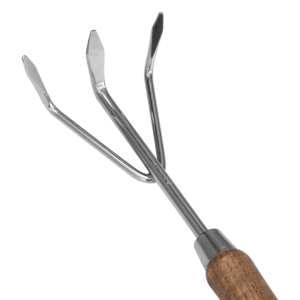Cultivador manual de jardín de acero inoxidable, herramienta de jardinería con mango de madera para suelo suelto con <span class=keywords><strong>Toon</strong></span> - Product Image 5