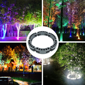 12W Zwarte LED Solar Boomverlichting Solar Tuinpaallamp Ring Tuin LED Spotverlichting IP65 Buitenverlichting Tuinspot - Product Image 6