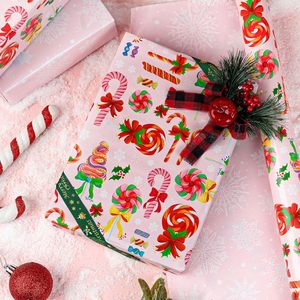 Papel de Regalo Navideño Colorido con Diseño de Copos de Nieve Impresos por Ambos Lados, Personalizable para Niños - Product Image 1