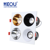 Spot encastré COB modulaire en aluminium, multicolore, 7W, 9W, 12W, avec cadre amovible et remplaçable, OEM ODM